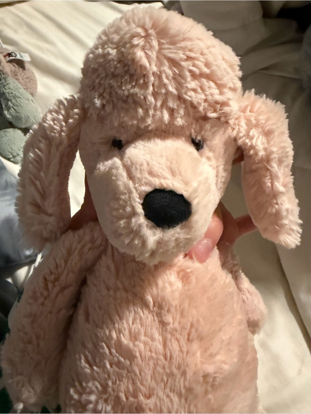 Retired Jellycat Bashful Pink Poodle Plush Dog Medium 12